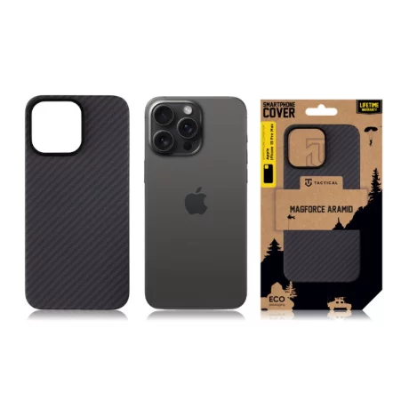 Husa iPhone 15 Pro Max Tactical MagForce Aramid Negru