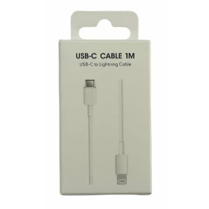 Cablu Date Si Incarcare USB Type-C To Lightning 1M Alb Retail Box (Compatibil)