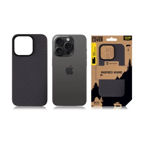 Husa iPhone 15 Pro Tactical MagForce Aramid Negru